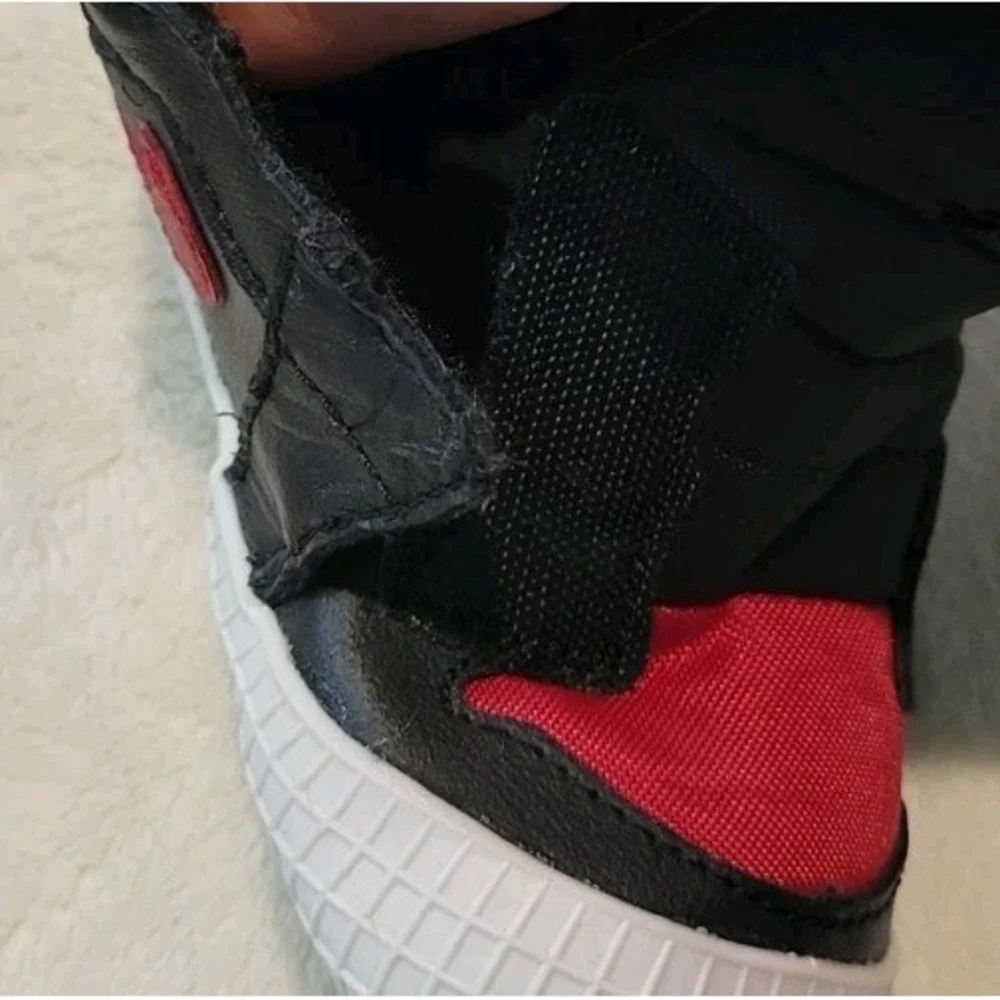 NIKE AIR JORDAN 1 CRIB BOOTIE HIGH SIZE 4C BLACK VARSITY ROYAL BABY NEWBORN